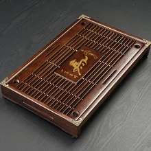 Chinesische Traditionelle Holz Tablett Holz Teetisch Tee Meer Set, Kung fu tee werkzeuge für tasse und teekanne handwerk tablett 43*28*6 cm