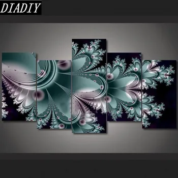 

5pcs/set Feather decor,Full round Diamond Painting Cross Stitch,5D diy Diamond Mosaic Embroidery feather Home Decoration gift