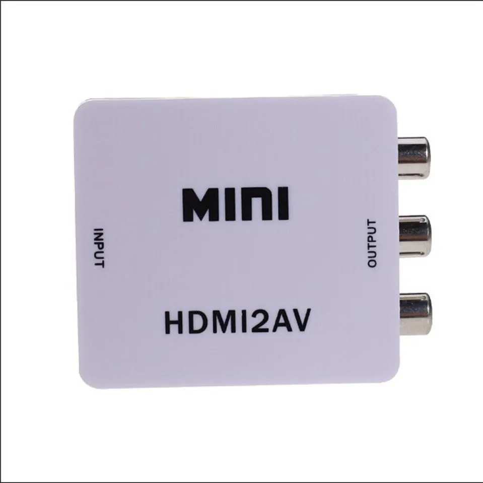 Мини HD видео конвертер коробка HDMI в AV/CVBS L/R Поддержка NTSC и PAL выход адаптер 1080P HDMI2AV