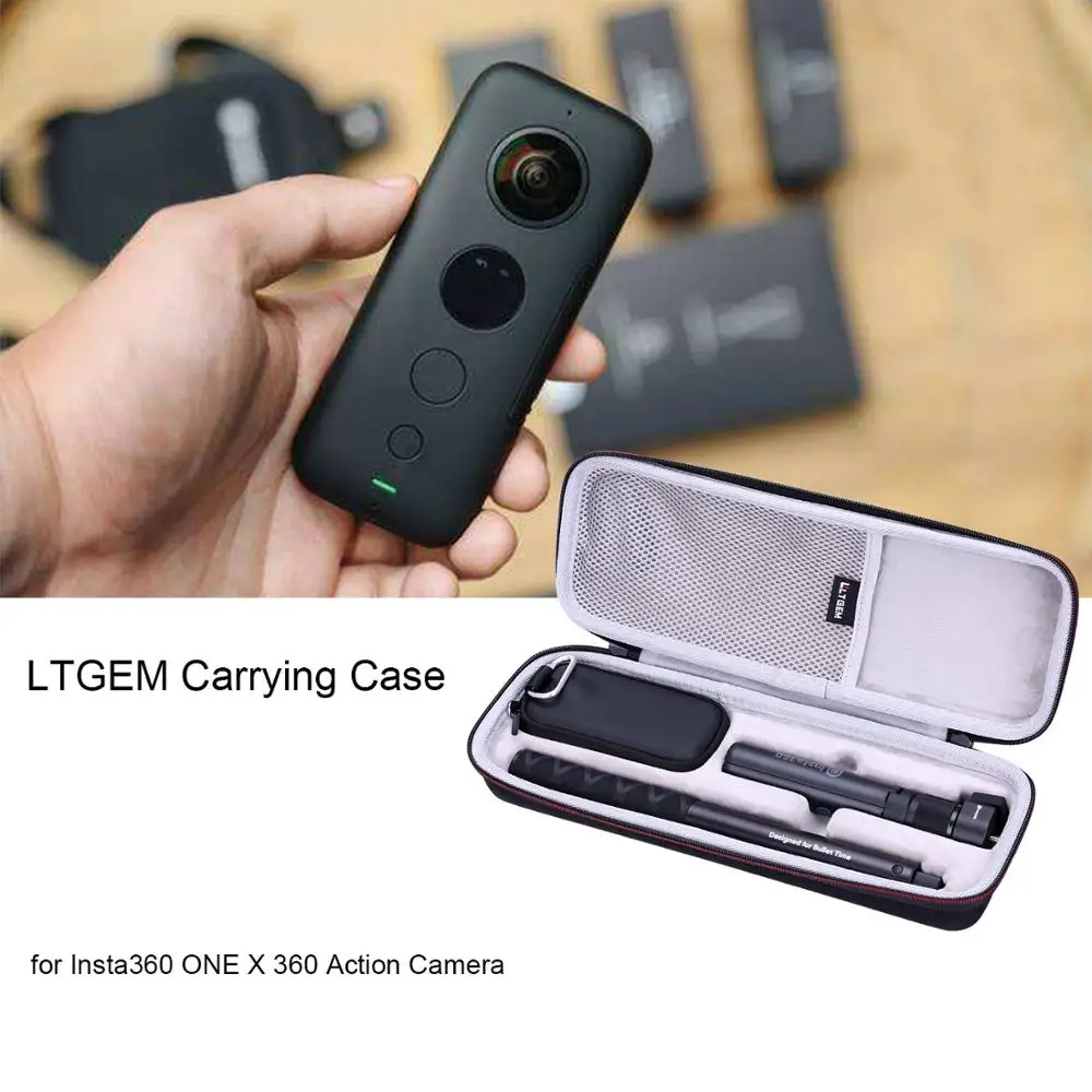 LTGEM EVA Black Hard Carrying Case for Insta360 ONE X 360 Action