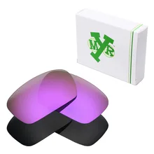 2 пары mryok ПОЛЯРИЗОВАННЫЕ замены Оптические стёкла для Oakley бэдмена Солнцезащитные очки для женщин Стелс черный и плазменных фиолетовый