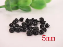 wholesale 200pcs 100pairs 5mm Buttons Eyes black safety eyes for diy doll
