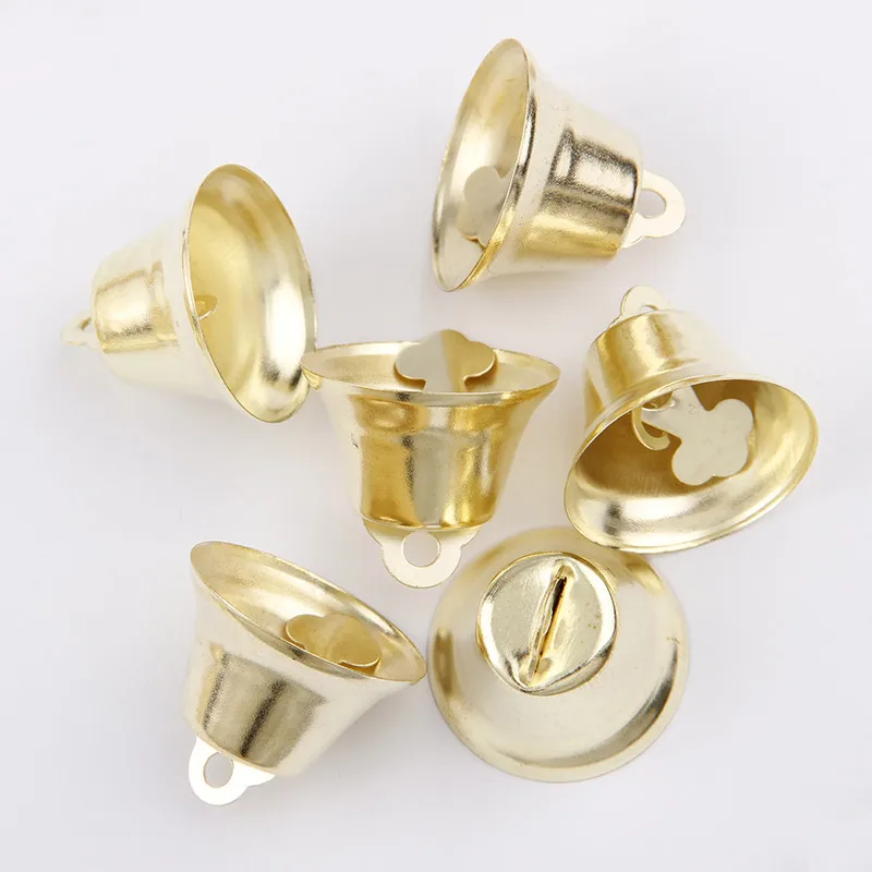 5 размеров рождественские золотые колокольчики как вечерние, так и елочные украшения Рождественские подарки и украшения - Цвет: Золотой