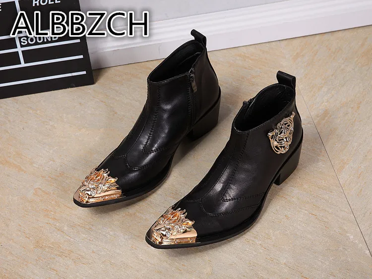 mens shoes with metal heels