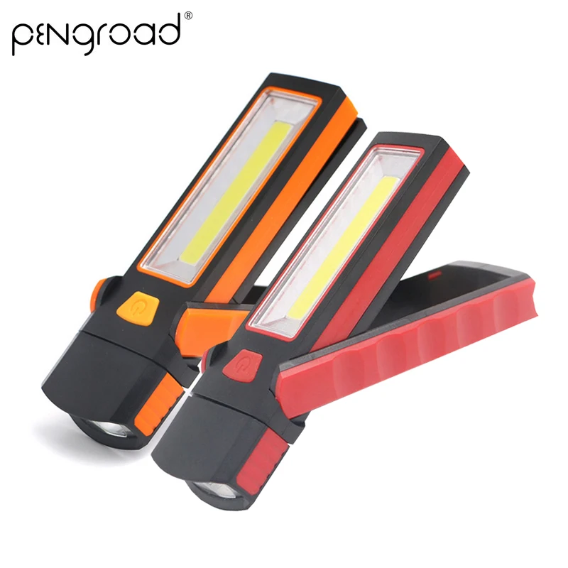 4PCS/LOT Powerful COB LED Torch Light 3 Modes Adjustable Work Flashlight With Magnet Camping Emergency Folding PD022 | Лампы и