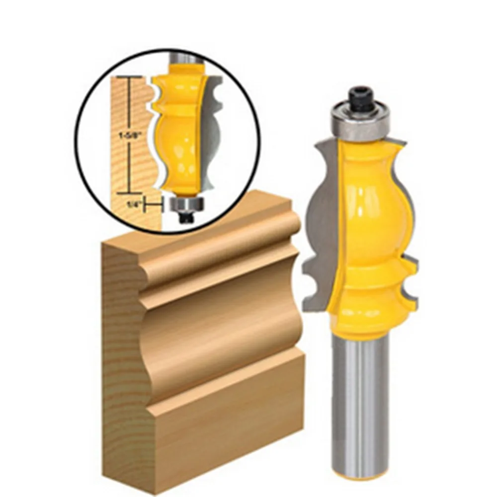 

1/2inch Shank Architectural Cemented Carbide Molding Router Bit Trimming Wood Milling Cutter for Woodwork Cutter Power Tools