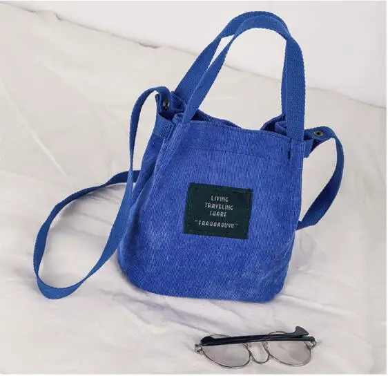 XINGMING дизайнерские сумки высокого качества Женская сумка винтажные вельветовые сумки на плечо новые вельветовые сумки через плечо - Цвет: Blue