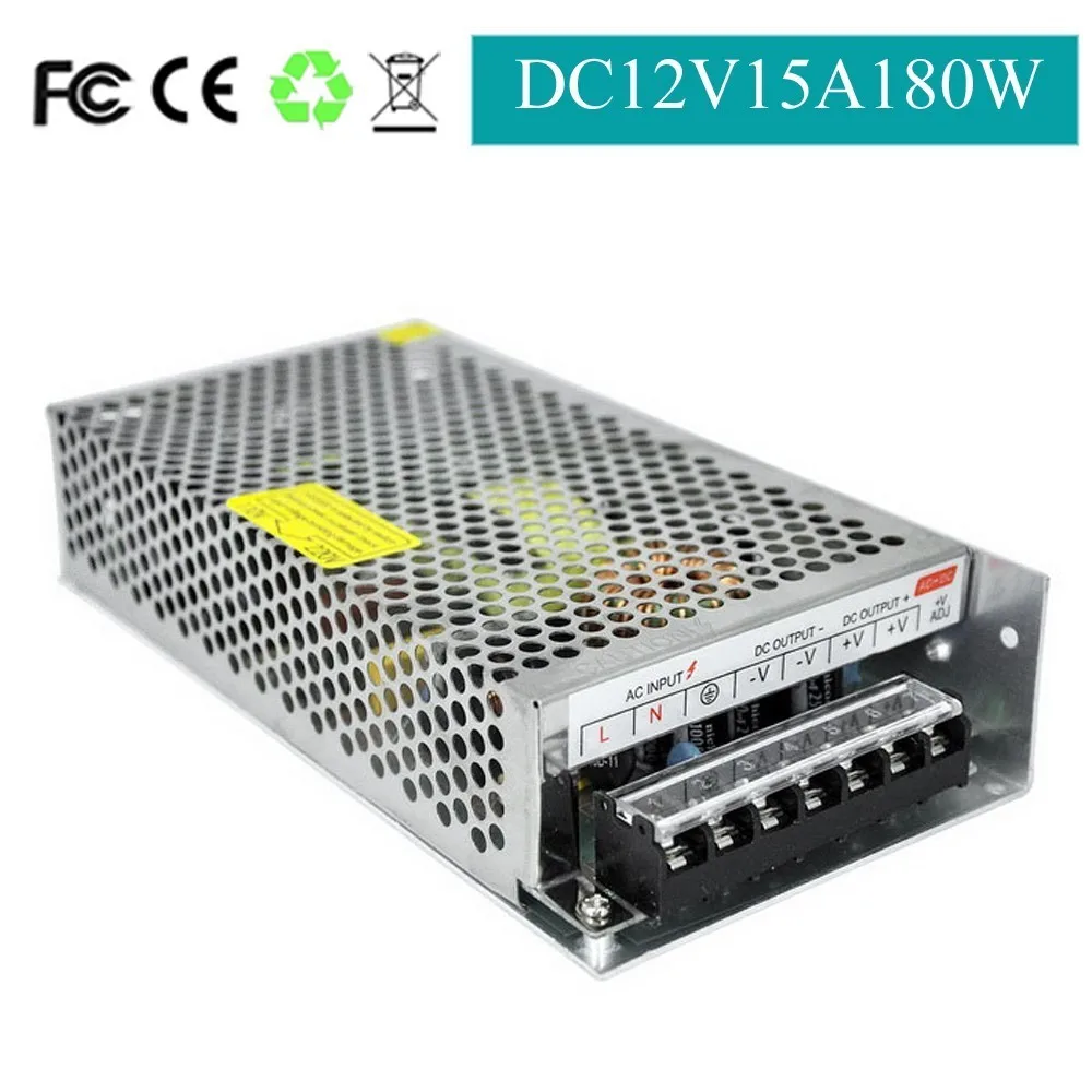 

Liedao 12V 15A Switching Power Supply Adapter For Led Strip Led Lighting Project Transformers In Steel Box
