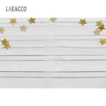 

Laeacco Vinyl Backdrops Gray White Planks Gold Star Baby Cake Food Portrait Photographic Backgrounds Photocall Photo Studio