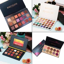 KECANTIKAN MENGKILAP Eyeshadow Pallete Kosmetik Makeup Waterproof Glitter Luminous Matte Shimmer Eye Shadow Palette Bubuk Alami(China)