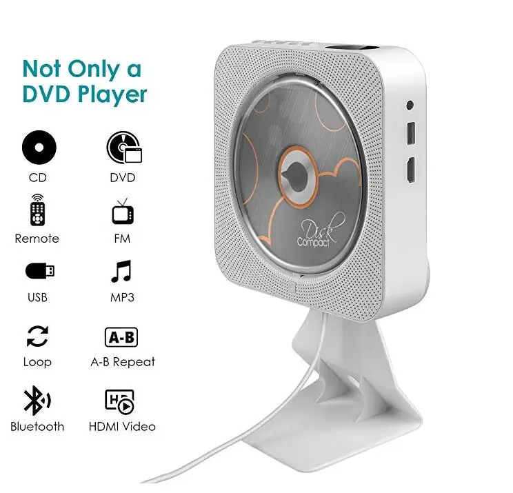  Kustron DVD Player with HDMI 1080P Output for TV Plays DVDs & CDs Pull Switch with Remote Control B