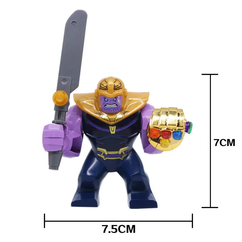 Новые блоки Thanos энергетические камни перчатки строительные Мстители 4 3 Infinity War