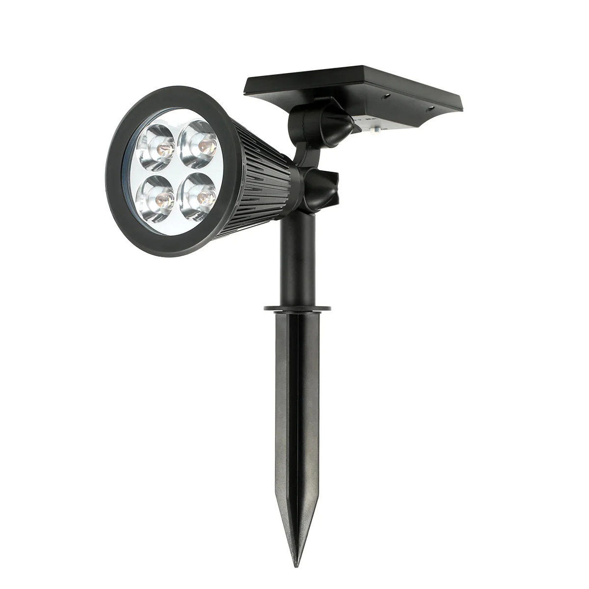 

1/2 Pcs Outdoor Solar Lights 2-in-1 Waterproof 4 LEDs Landscape Lighting Spotlight Wall Light for Yard Garden Pool GHS99