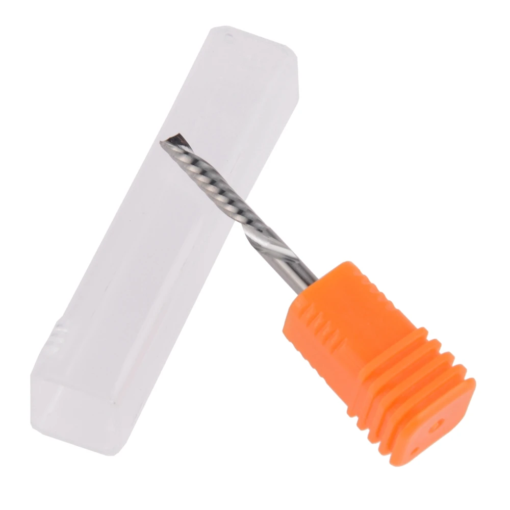 

5pc 4X22mm Down Cut Cutters,Left-handed 1 Flute End Mill Carbide Cutting Tools Bits for pvc acrylic MDF bit