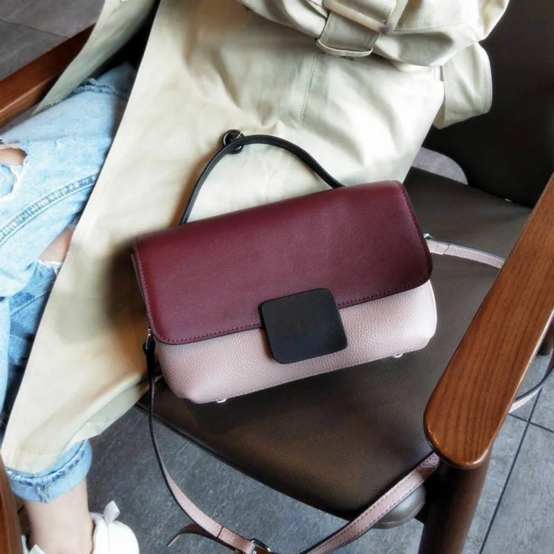

2019 autumn and winter new leather ladies handbags simple Korean fashion single shoulder Messenger bag wild large capacity