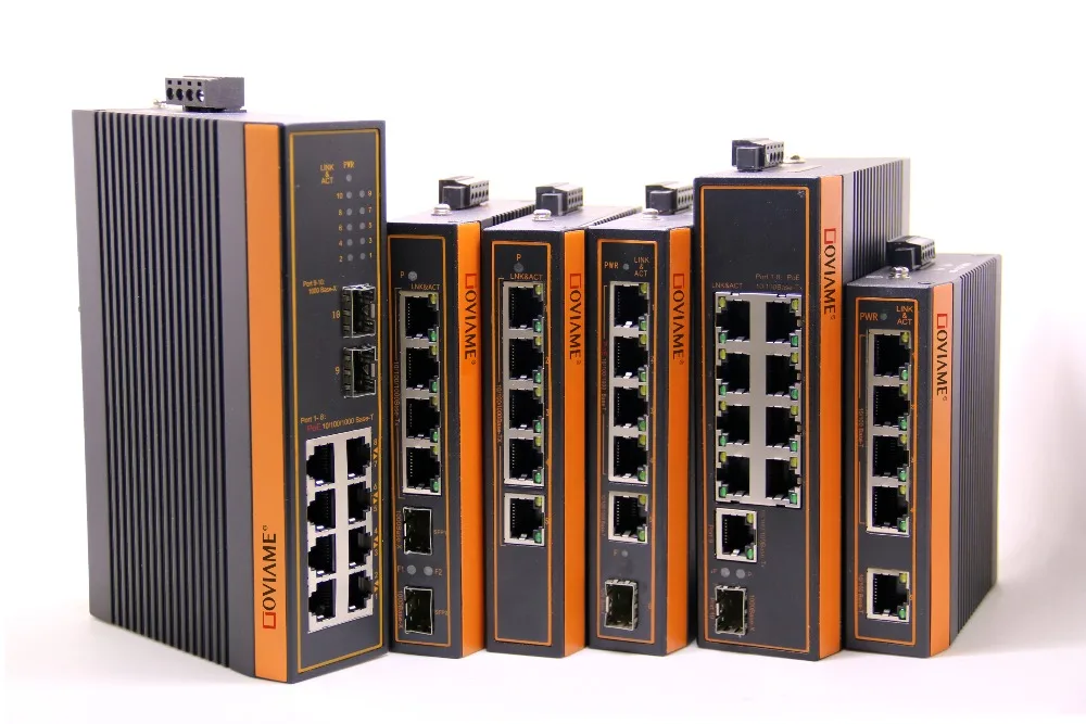 16 портов 10/100/1000 Мбит/с Неуправляемый коммутатор на din-рейку Industrial Ethernet Switch RJ45 разъем, коммутатор Ethernet