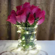 Новинка код 10 шт./лот 5 м 50 светодиодов супер яркий 3aa Батарея работает мини-микро светодиодные фонари строка для Свадебная вечеринка