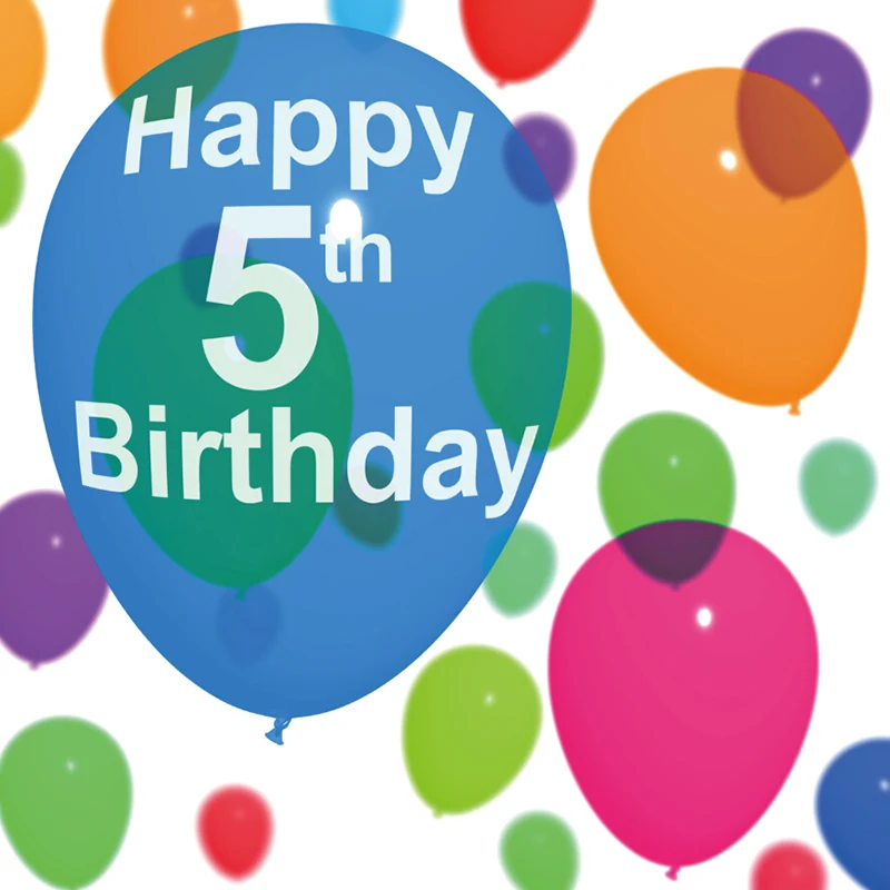 Laeacco Happy 5th Birthday Balloon Decor Children Photography Backgrounds Customized Photographic Backdrops For Photo Studio Laeacco Happy 5th Birthday Balloon Decor Children Photography Backgrounds Customized Photographic Backdrops For Photo Studio
