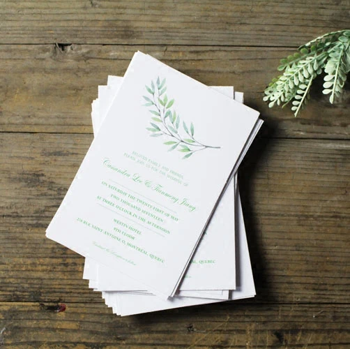  Rustic Wedding Invitations Cards Customized Invitaion Cards -- Set of 30 pcs - 32844662968