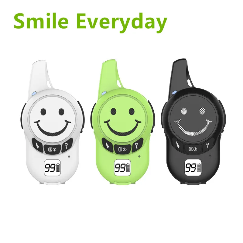 

A Pair Free License UHF Mini Walkie Talkie for Kids JJCC JC-007 Two-Way Radio Smile HAM Transceiver PMR