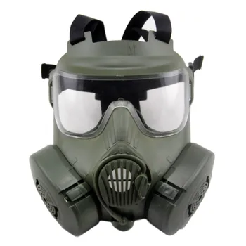 

Cosplay CS Wargame Airsoft Double Filter Fan Safety Gas Mask Tactical Perspiration Dust Full Face Prop