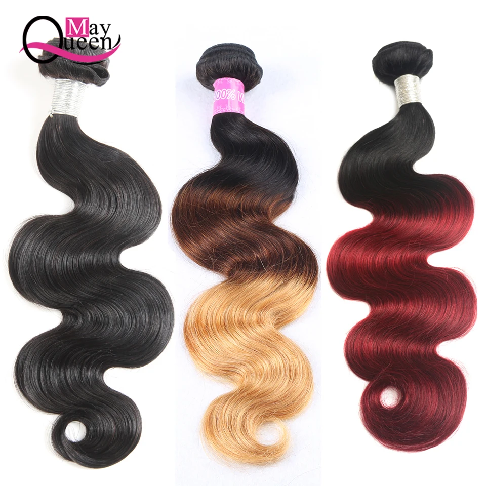 Ombre Human Hair Bundles Body Wave Brazilian Hair Weave Bundles