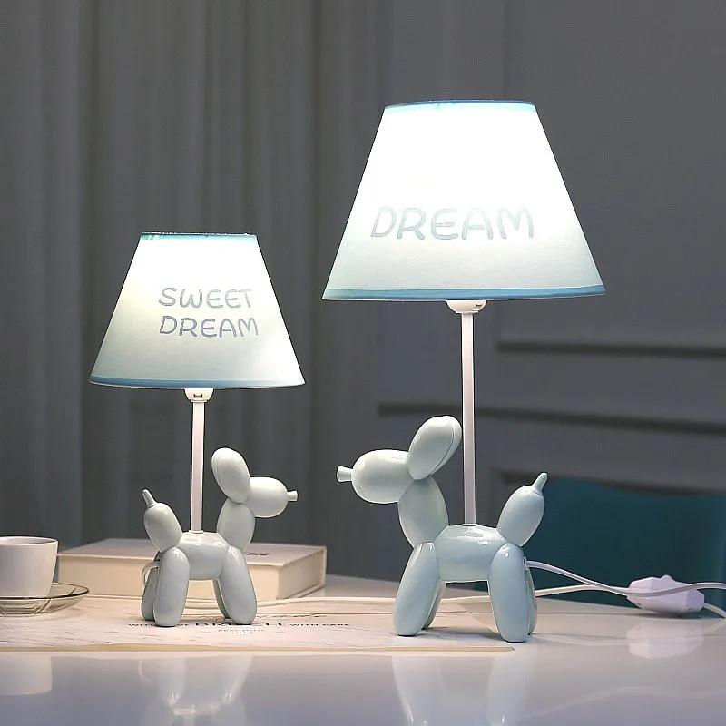

Creative resin balloon dog table lamp bedroom bedside lamp romantic warm children's room decoration table light mx5241640