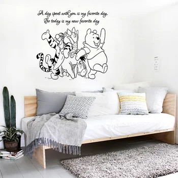 

Winnie the Pooh And Friends Wall Sticker Quote Vinyl Decal Art Home Decor Nursery Baby Kids Room Decoration B045