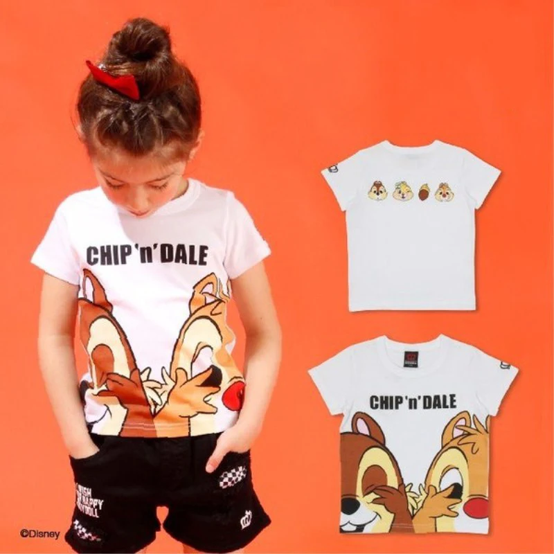 Новая летняя футболка с Микки-Маусом для мальчиков и девочек, хлопковая Детская футболка с короткими рукавами