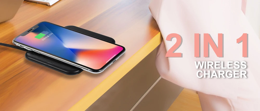 PORTEFEUILLE 7.5W Qi wireless fast For iphone 8 plus X XR XS MAX charger double metal 10W For SamsungS6 S8 S9 chargeur induction (2)