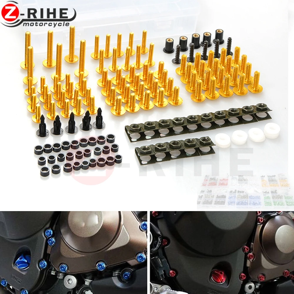 

Universal Motorcycle Fairing Body Bolts Spire Screw Nuts For yamaha fz1 fazer Fz6 06-13 04-10 fz6r 09-15 fz8 11-15 xj6 diversion