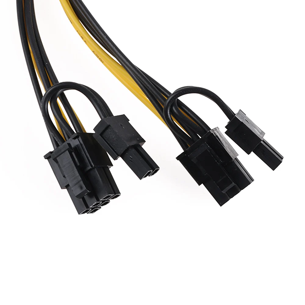 1 шт. 6 Pin PCI E модуль Женский к двойному 8 + 2P папа видео карта кабель адаптера