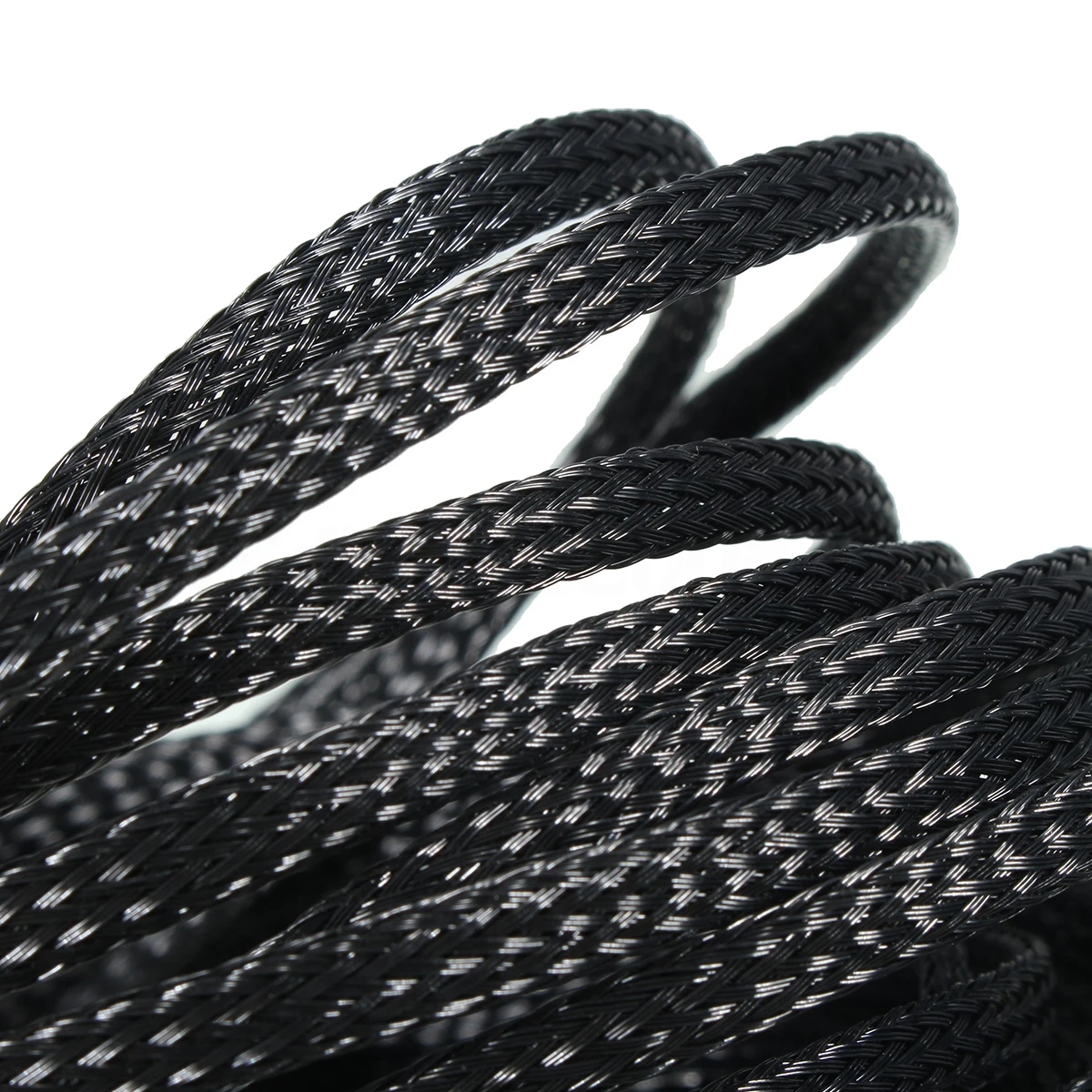Mayitr Черный Защитный ПЭТ Плетеный кабель 10 м* 4 мм расширяемая теплоизоляция оплетка обшивки провода аудио рукав
