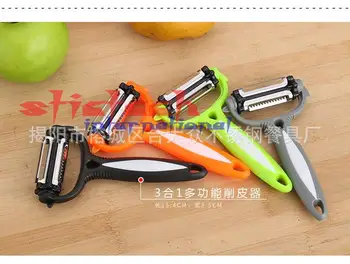 

by dhl 100pcs 3in1 Multifunction 360 Degree Rotary Potato Peeler Melon Gadget Vegetable Fruit Slicer Cutter Carrot Kitchen Tools
