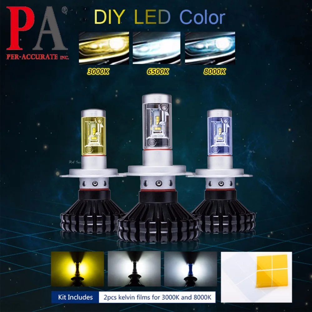 

PA LED 1 SET x 360 Degree Adjustable Beam Angle H4 3000K 6500K 8000K 100W Auto LED Headlight White 9-32V 6000LM
