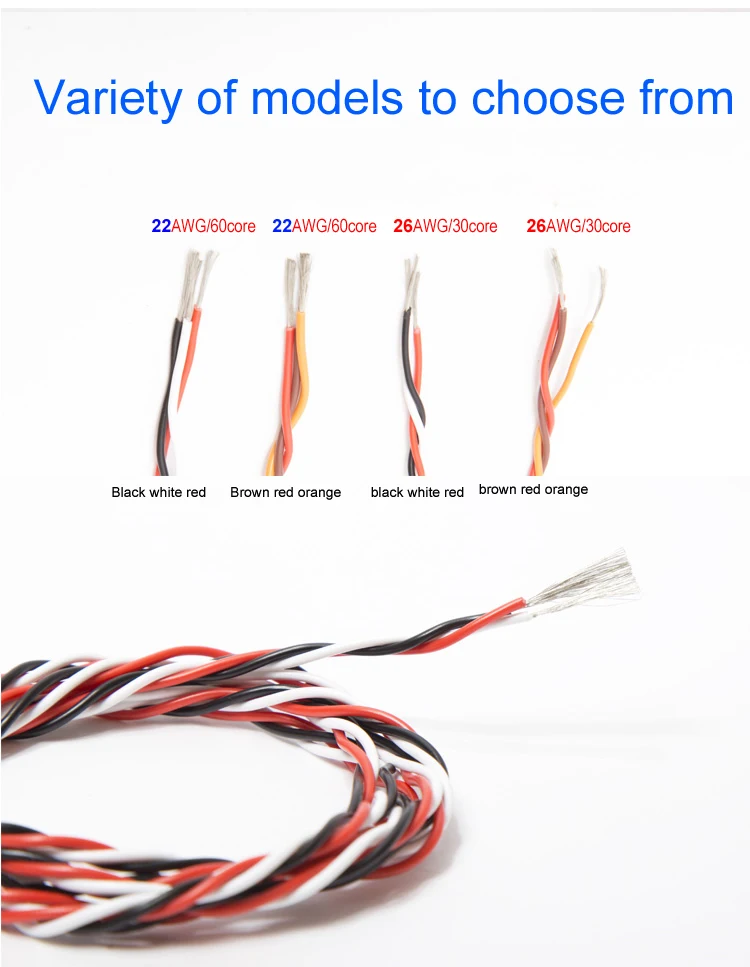 26AWG 26#30 Core Twist servo удлинитель JR Futaba 5 м 10 м 20 м витой провод свинец для RC аксессуары для самолетов