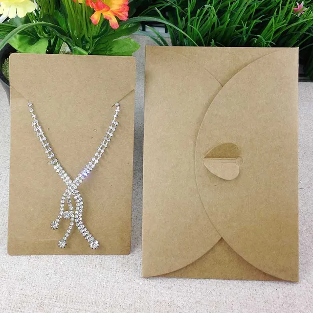 2017 Hot 20Sets /lot Necklace Display Envelope Packing Wedding Jewelry