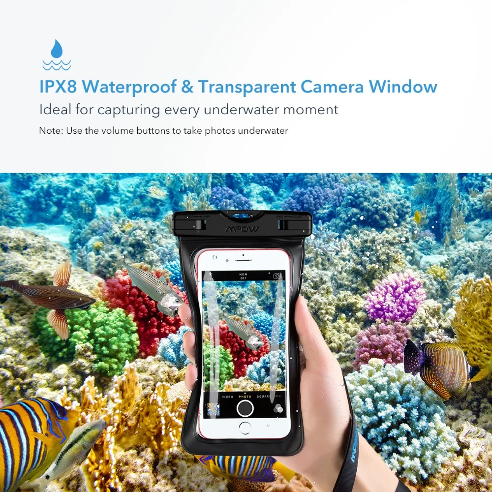 3pcs Mpow IPX8 Waterproof Bags Swimming Case Universal Smartphone Pouch 12