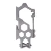 Outdoor multifunction edc tool hexagon wrench para-biner pulley system stainless steel carabiner opener rope hang pulley buckle