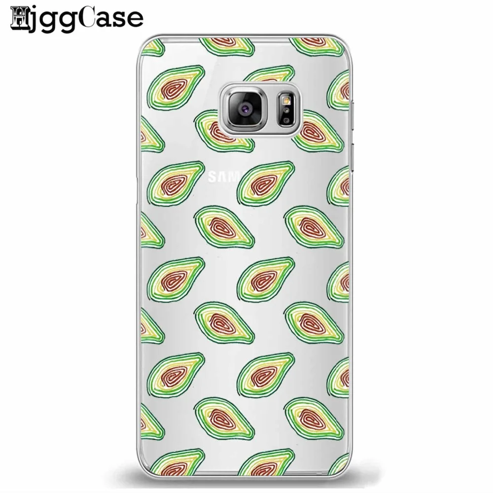 Мягкий чехол для телефона авокадо Samsung Galaxy S6 S7 Edge S8 S9 plus J3 J4 J5 J6 J7 A3 A5 A6 A7 2016 2017 A8