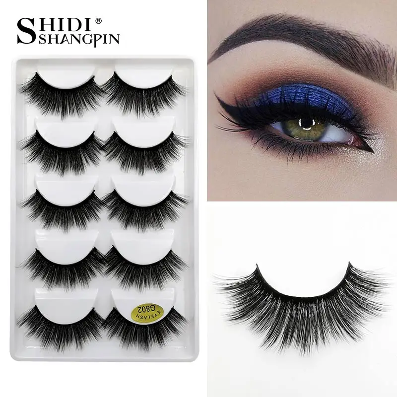 50 pairs natural long false eyelashes mink eyelashes makeups cruelty free lashes fake lash eyelash extension faux cils G803 - Цвет: G802 10 BOXES