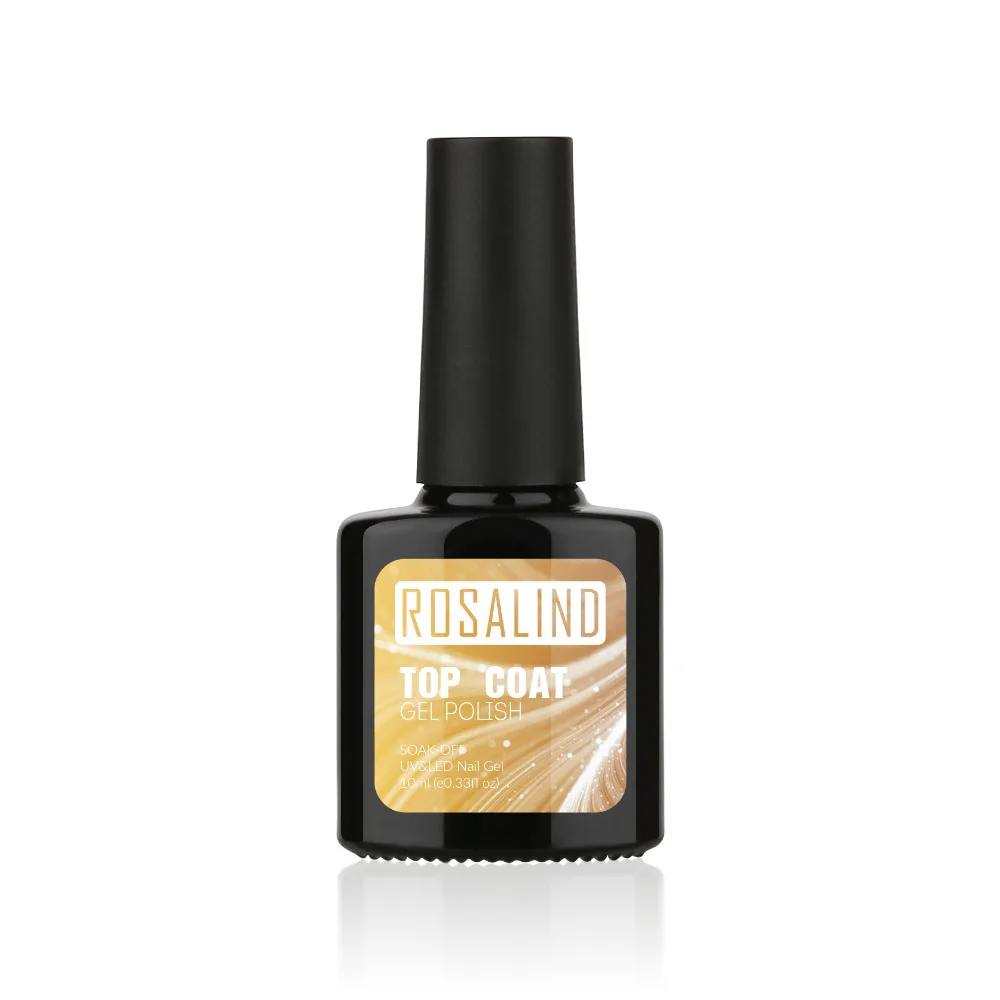 Rosalind 10ML Top Coat Base Coat Gel Nail Polish Black Bottle Gel Nail Art UV LED Soak-Off multi-use Top Base TSLM2