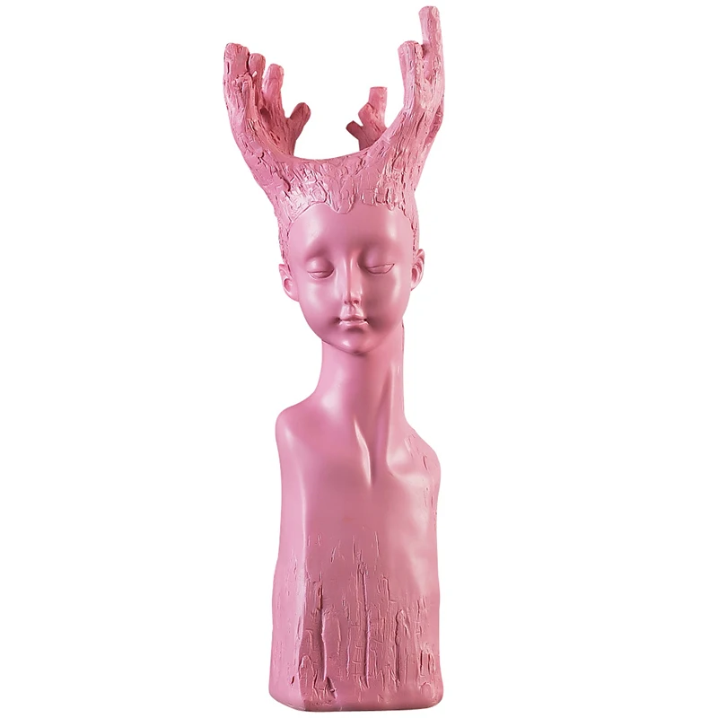 

Creative Girl Vase Figurines Resin Crafts Cute Girl Vase Ornament Simple Vase Sweet Miniatures Home Decor Accessories Gifts Toys