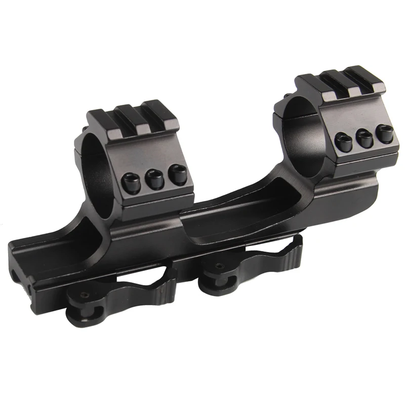 25mm 30mm Dual Ring Cantilever Heavy Duty Scope Mount 20mm Rail Picatinny Weaver with Qick Detach Locks RL2-0024-07