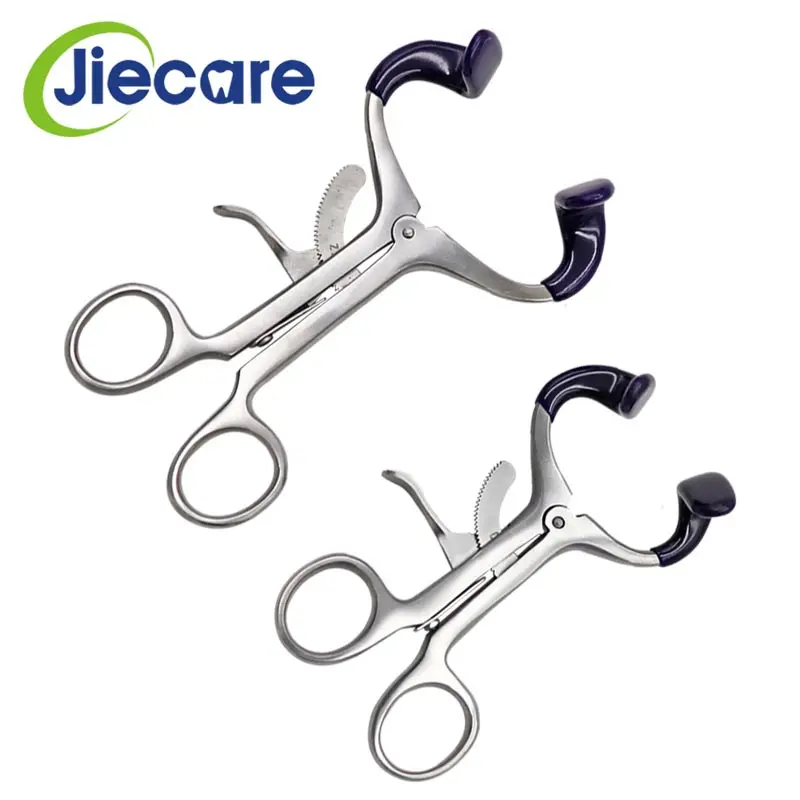 Instrumentos de Cirurgia Cirúrgico com Almofada de Silicone de Aço Oral Dental Boca Afastador Inoxidável Ferramentas Ortodôntico 2 Pçs – Set