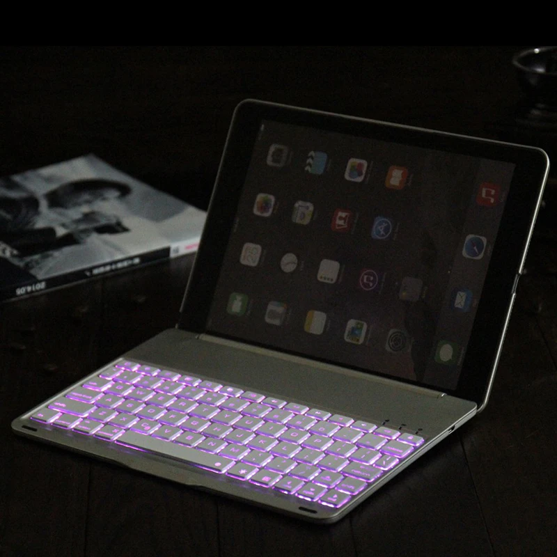 Клавиатура для iPad 2018 A1893 цветная подсветка Беспроводная Bluetooth клавиатура чехол 9 7