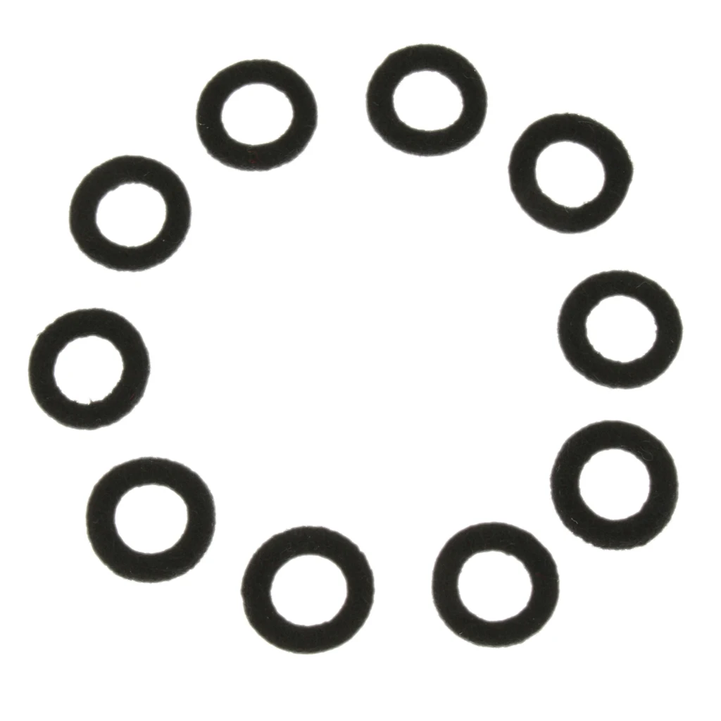 10 Pieces Lightweight Trumpet Felt Washers Cushion Pad Brass Instrument Accessory Brass Instruments Parts & Accessories