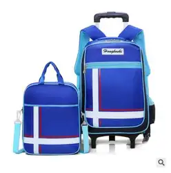 Школьная сумка на колесиках рюкзаки для мальчиков детская школьная сумка на колесах Детский Чемодан Сумки на колесиках рюкзак для тележки