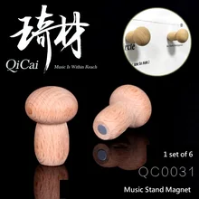 QiCai QC0031 Music Stand Magnet Made with Beech Wood 6 Pieces Set Hold Sheet Music to Music Stand and Other Metal Surfaces QiCai QC0031 Music Stand Magnet Made with Beech Wood 6 Pieces Set Hold Sheet Music to Music Stand and Other Metal Surfaces