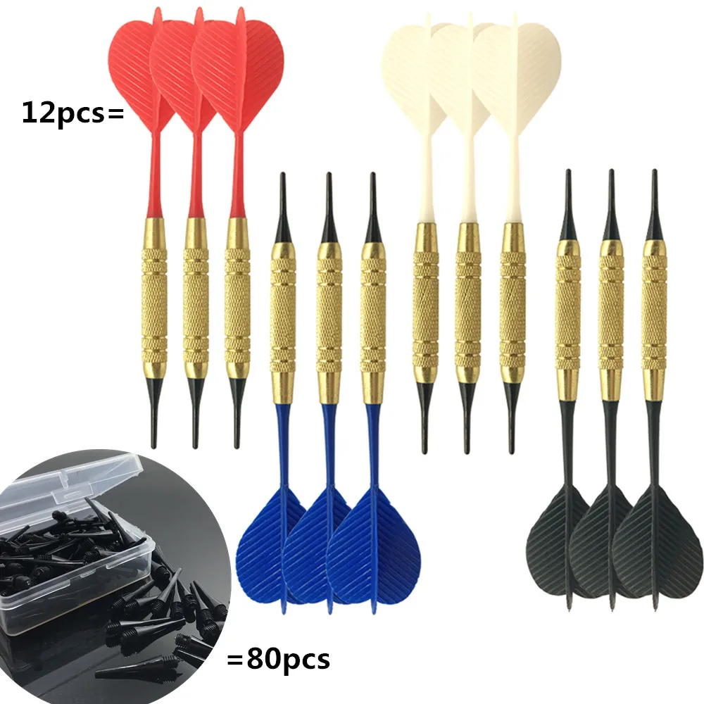 

Cavalier 17g Soft Darts Electronic 12pcs Soft Tip Darts for Electronic Dartboard Games 80pcs dart soft tip Indoor